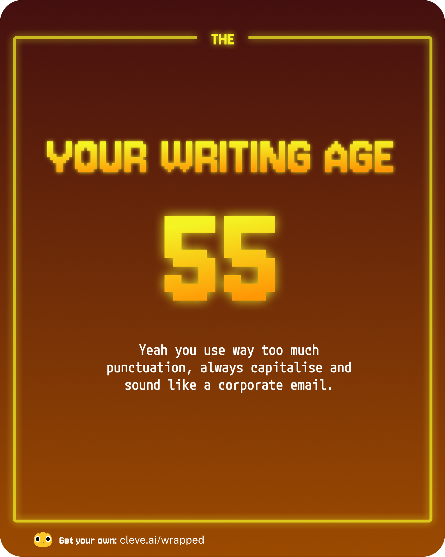 Cleve LinkedIn Wrapped report card preview